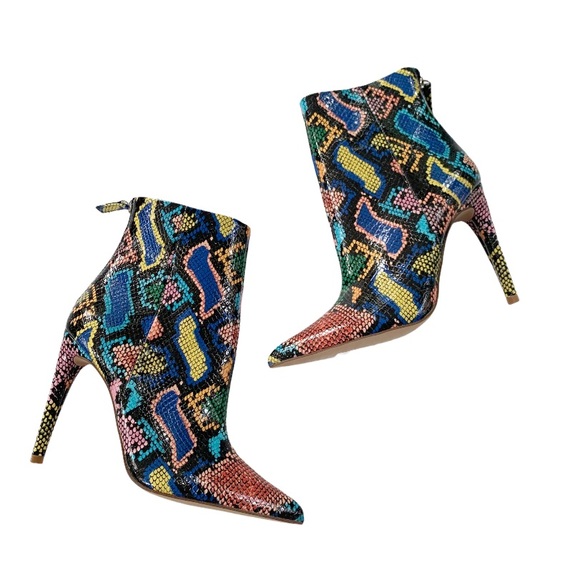 Steve Madden Shoes - Steve Madden Halena Rainbow Snakeskin Ankle Boot